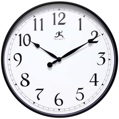18 In. Black Office Wall Clock