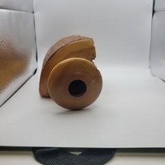 Kenneth H Schuster Hand Carved Wood Candle Holder Upper Peninsula Michigan