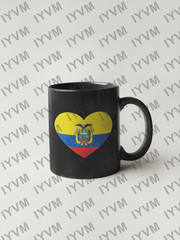 Ecuador Flag Heart Sticker Decal