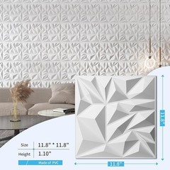 3D Wall Panels DIY Accent Decor Easy Installation Water-Resistant Home Office US