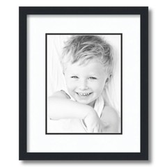 ArtToFrames Matted 13×16 Black Picture Frame with 2″ Double Mat, 9×12 Opening