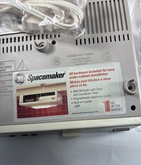 Vintage New Open Box GE Spacemaker AM FM Clock Radio Under Cabinet Light 7-4230