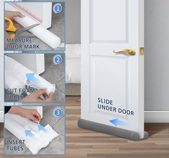 Large Door Draft Stopper 30 Inch for Small Size Bedroom Door, Fits 0.5 to 1.7…
