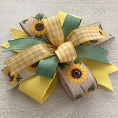 Handmade – Sunflower Wreath Bow, Everyday Bow, Lantern Bow, Sunflower Bow
