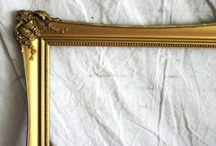 ANTIQUE FITS 8 X10 VICTORIAN PICTURE FRAME LEMON GOLD GILT ORNATE WOOD PRIMITIVE