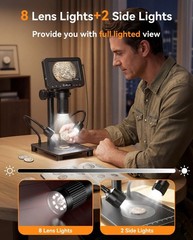 Microscope with Weighing Scale, Digital Magnifier for Error Coins, Jewelry Magni