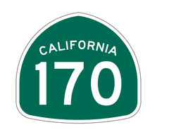 California State Route 170 Sticker Decal R1240 Highway Sign