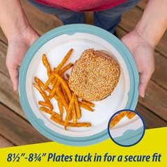 Plastic Plate Holders 10 Inch 20 Pack Reusable Dishwasher Safe Colorful Set