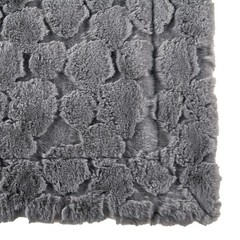 Cloud Carved Faux Fur Throw Blanket Luxurious Soft Reversible Micromink Blanket