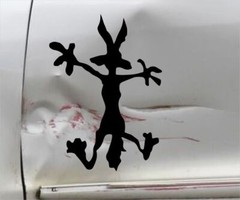 Coyote splat vinyl decal. Car, Truck, Window, Wall, Mirror, Bumper, Laptop, Yeti