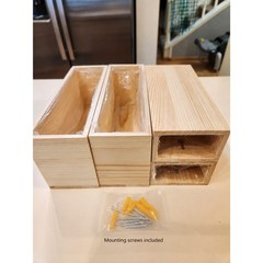 4 Wood Planters for Walls or Table Decoration for any room