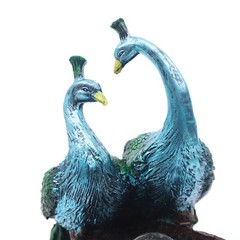 Peacock Waterfall Fountain Desktop Ornament Indoor Feng Shui Water Sound Decor