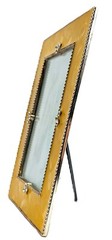 4″x6″ Yellow Glam Photo Frame Faux Diamond MCM Style 7.75″x5.75″ Display