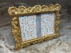 Shabby Chic Gold Tone Sunflower Photo Frame 4×6 Vertical Or Horizontal New