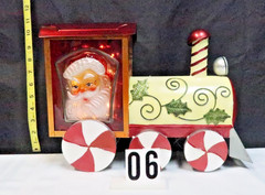 Kringle Express Illuminated Indoor/Outdoor Holiday Metal Train 2016 QVC Retired