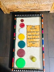 Handcrafted Lagori (Seven Stones) Framed Wall Art with Inspirational Quote