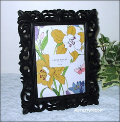 Laura Ashley Black Ornate Photo Picture Frame 5 x 7 ~ Tabletop or Hanging ~ New