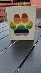 Rainbow Paw Decorative Block
