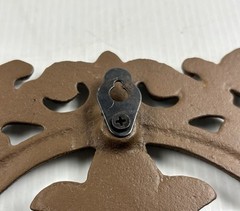 Cast Iron FLEUR DE LIS Plaque Finial Garden Sign Home Wall Decor Rustic Trivet