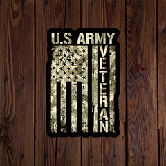 Army sticker vinyl decal US army veteran American flag camo novelty mug car