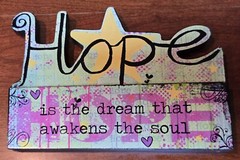 Wooden «HOPE» SIGN Block Shelf Sitter Wood SIGN Block Words of Encouragement