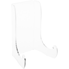 Plymor Clear Acrylic Flat Back Easel w/ Shallow Support Ledges, 6″ x 4″ x 3.25″