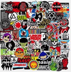 US 100PCS Rock Band Stickers Lot Punk Music Heavy Metal Bands Sticker Decal