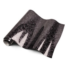 Lypumso Black Forged Carbon Fiber Vinyl Wrap, High Gloss Car Wrap Vinyl Film …