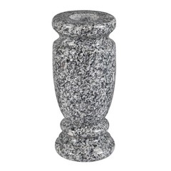 Afvarir Gray Granite Cemetery Vase for Grave, 4.3″ W x 9.8″ H