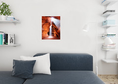 Upper Antelope Canyon Beam Of Light Sunbeam Photo Photograph Poster 16×24