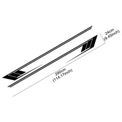 Aftermarket Jeep Cherokee XJ Retro Hockey Stick Racing Side Stripe Decal – Body