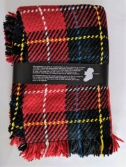 John Branigan Throw Wool & Alpaca Handmade Ireland 50 x 66 O’Shea Tartan Red