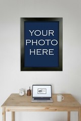 22×28 Inch Picture Frame, Smooth Finish, 1.25 Inch Wide, Black