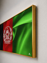 Afghanistan National Flag Wall Clock Frame Decor for Home Office Living Room