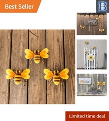 Vibrant Iron Honeybee Wall Art – Perfect Gift & Decorative Accent for Any Room