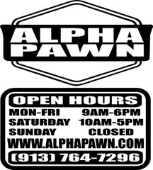 ALPHA PAWN CUSTOM Business Store Hours Business Decal