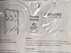 RARE – 32Pc. Box – Ikea Vimsig Kurvig – concave chrome mirror wall panels 1995