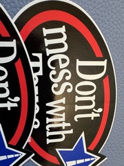 Lot 2 Don’t Mess With Texas Advertising Glossy Sticker Ephemera Tourism Travel