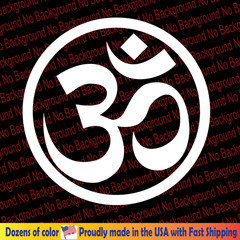 Om Symbol Decal Die Cut Sticker Hinduism Buddhism Buddha Essence Universe FY175