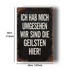Vintage German Humor Metal Sign 8×12 Inches Wall Decor