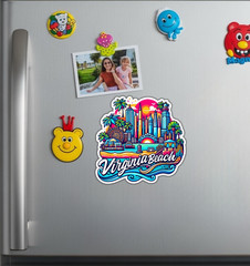 Virginia Beach Fridge Magnet or Laptop Sticker