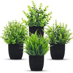 Artificial Potted Plants Faux Indoor Lifelike Decor For Bathroom Office Shelf