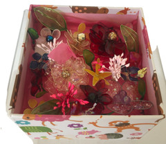 Artificial hand made acrylic wire Flower Bouquet wire stems mini size in box