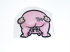 Peeking Pig Sticker Funny Humor Decal Joke Vinyl Phone Tablet Journal New