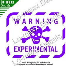 Warning Experimental Skull And Cross Bones Custom Graphic Die Cut Vinyl Decal
