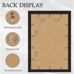 27×40 Inch Poster Frame 2 Pack, Engineered Wood Black Large Picture Frame for…