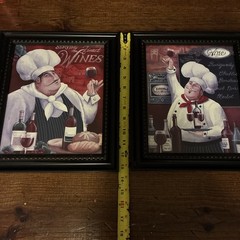 FAT CHEF SERVING THE FINEST WINE Hanging Wall Decor