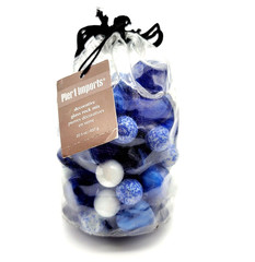 Pier 1 Imports Decorative Glass Rock Mix Pieces Blue White Clear Solid Irregular