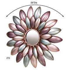 Arris Pastel Mirrored Wall Art Multi Pastel