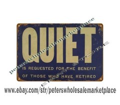 Quiet is Requested for the Benefit of Those Who Have Retired railroad railway